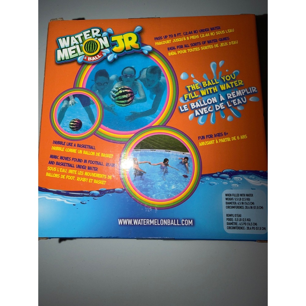 Watermelon Ball JR Under Water Pool Game Ball Ages 6+ Includes Fill Kit NEW